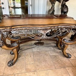 Wood Trim Console Table