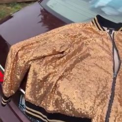 Torrid Gold Sequin Bomber Jacket – Size 3 (Plus Size)