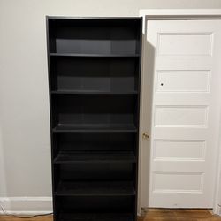 Black bookshelf