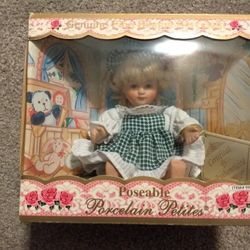 Poseable Porcelain Petite CollectibleBrique Doll by DANDEE