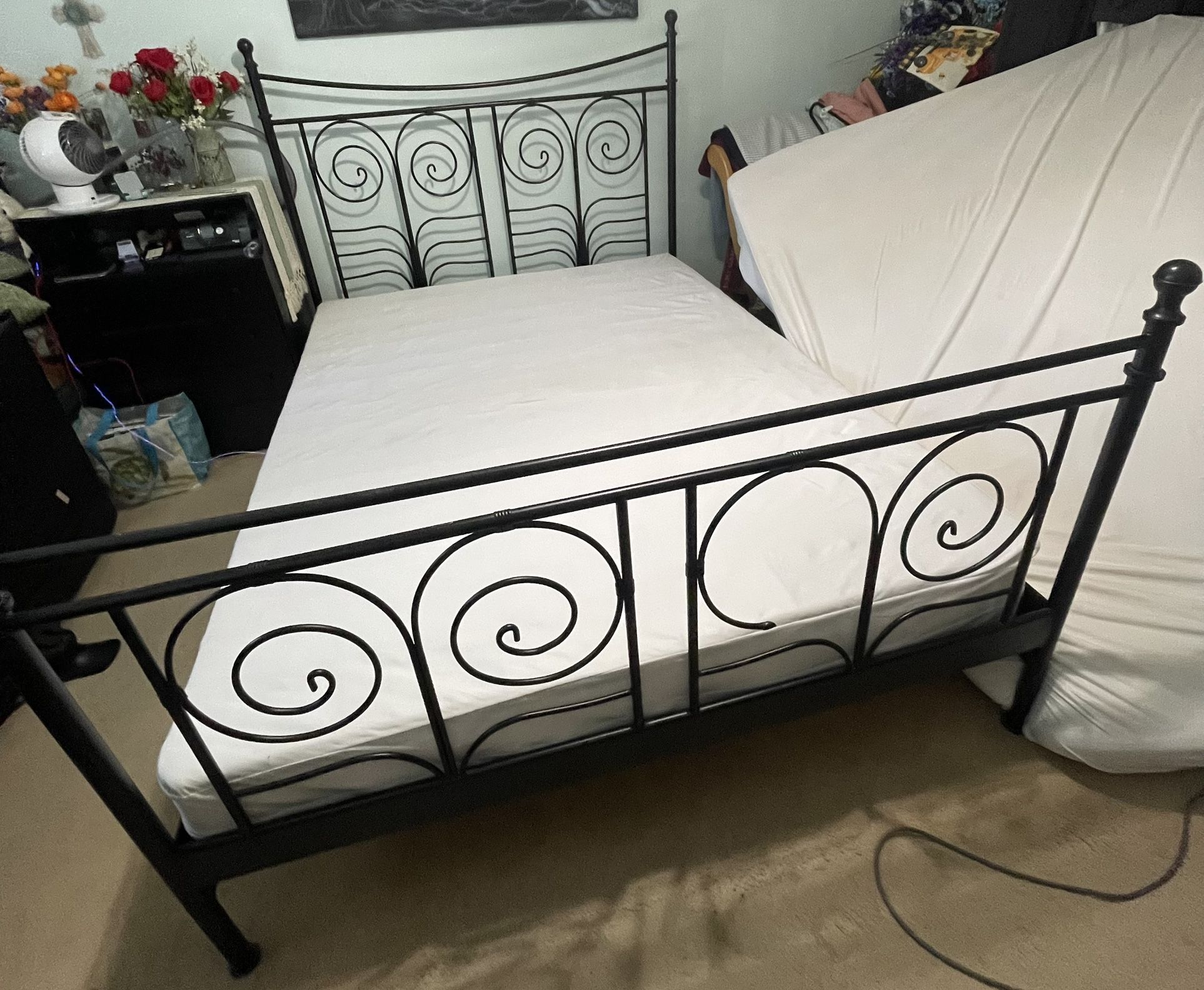 Queen headboard/frame & Box Spring $75