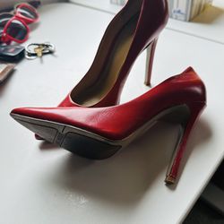 Limited Leather High Heel Red Shoes