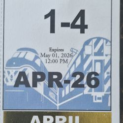 Metra Monthly Pass for April 2026 (BNSF)