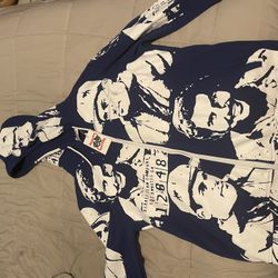 Asaali Blue And White Zip Up Large