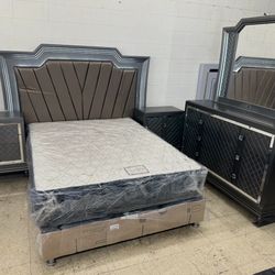 New Grey Bedroom Set (King/Queen/Full)