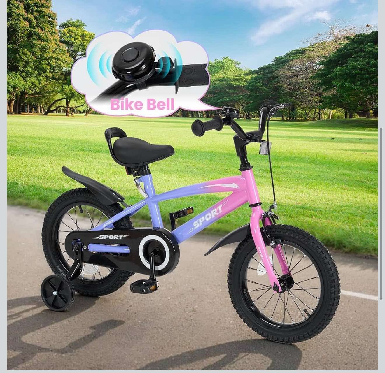 Bike for Boys Girls 12 Inch Kid Bike with Removable Training Wheels J-34