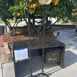 Free Desk And Lamps - Loma Linda