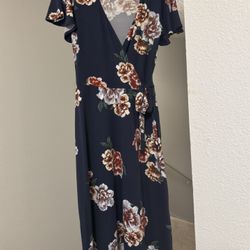 Blue Floral Dress (used once)