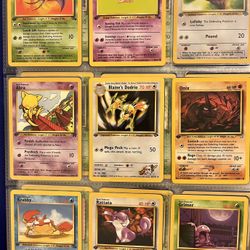 108 Vintage Pokemon Cards With 18 1st Editions in Near Mint Condition