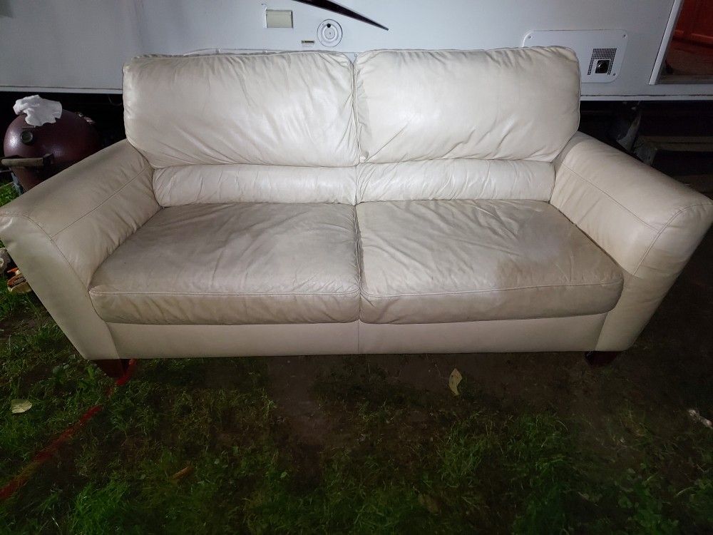 Leather couch and Love seat