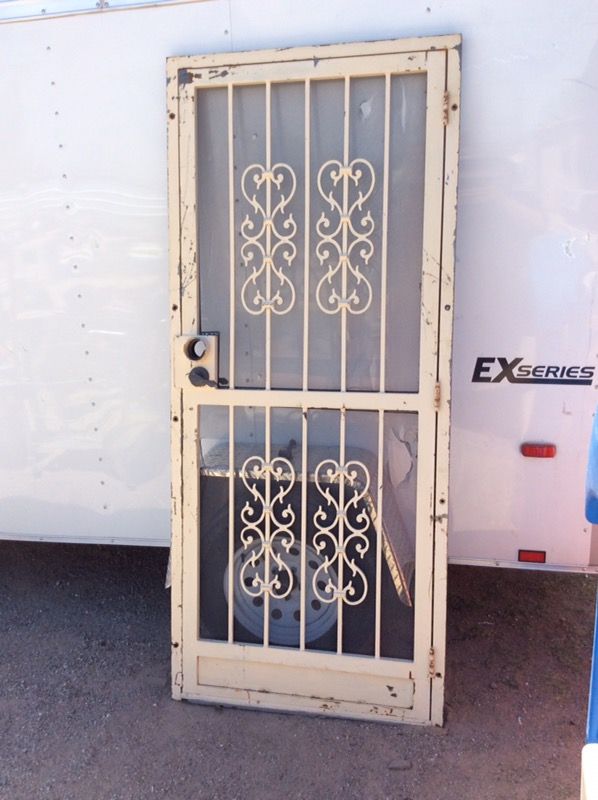 Nice wrought iron door real heavy duty