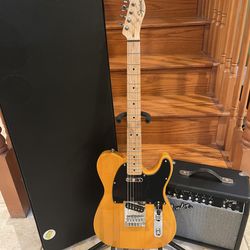 Squier Affinity Telecaster w/ Hardshell Case, Fender Amp