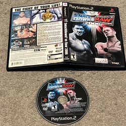 WWE SmackDown Vs Raw 2006 PS2 Sony PlayStation 2 No Manual Tested