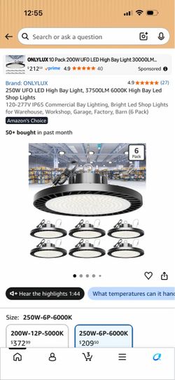 6 pack de luces led