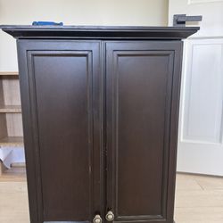 Bathroom Wall Cabinet Mahogany Color Wood 