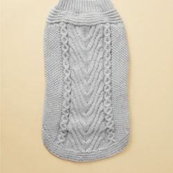 New LARGE NAUTICA cable Knit Warm Dog Sweater