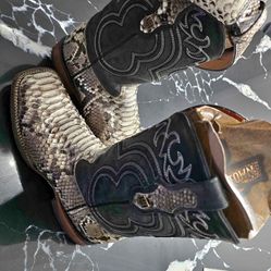 Python Skin Western Boots 