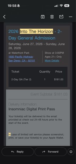 Into the Horizon - 2-day GA ticket