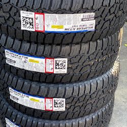 SET OF FOUR NEW TIRES 265/75/16 FALKEN WILDPEAK AT/3W