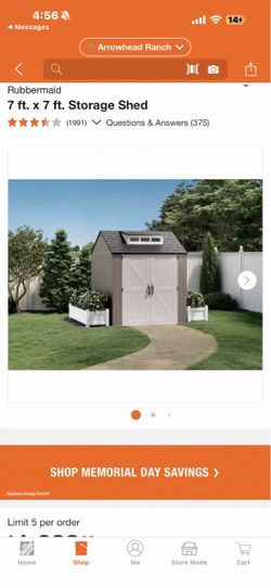 Rubbermaid 7 ft. x 7 ft. Storage Shed 文大大人 (1991) V Questions & Answers