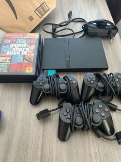 Sony PlayStation 2 Slim Bundle Complete Setup - 15 Games + 3 Controllers + Memory Card