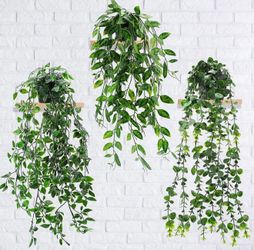 3 Pack Artificial Hanging Plants