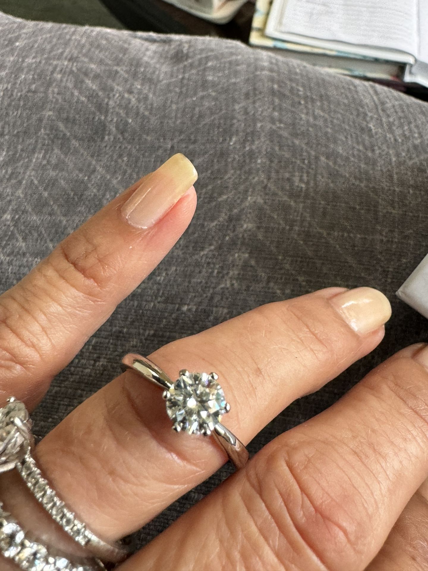 Moissanite Engagement Ring 