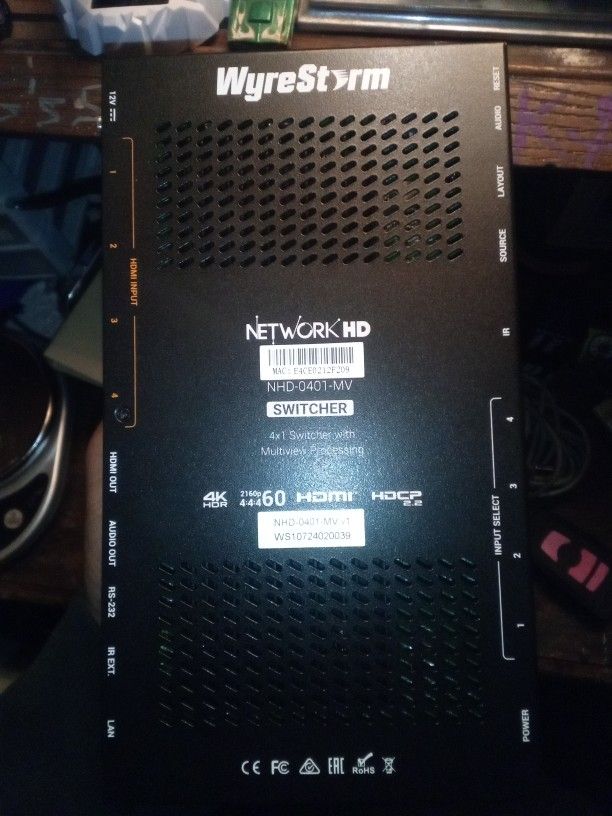 WyreStorm NetworkHD Multi view Processor/Switcher. 4k. (4inputs)