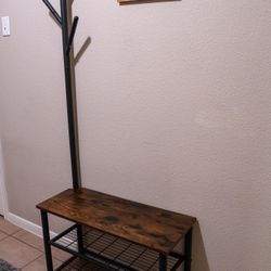 Coat Rack Shoe Bench