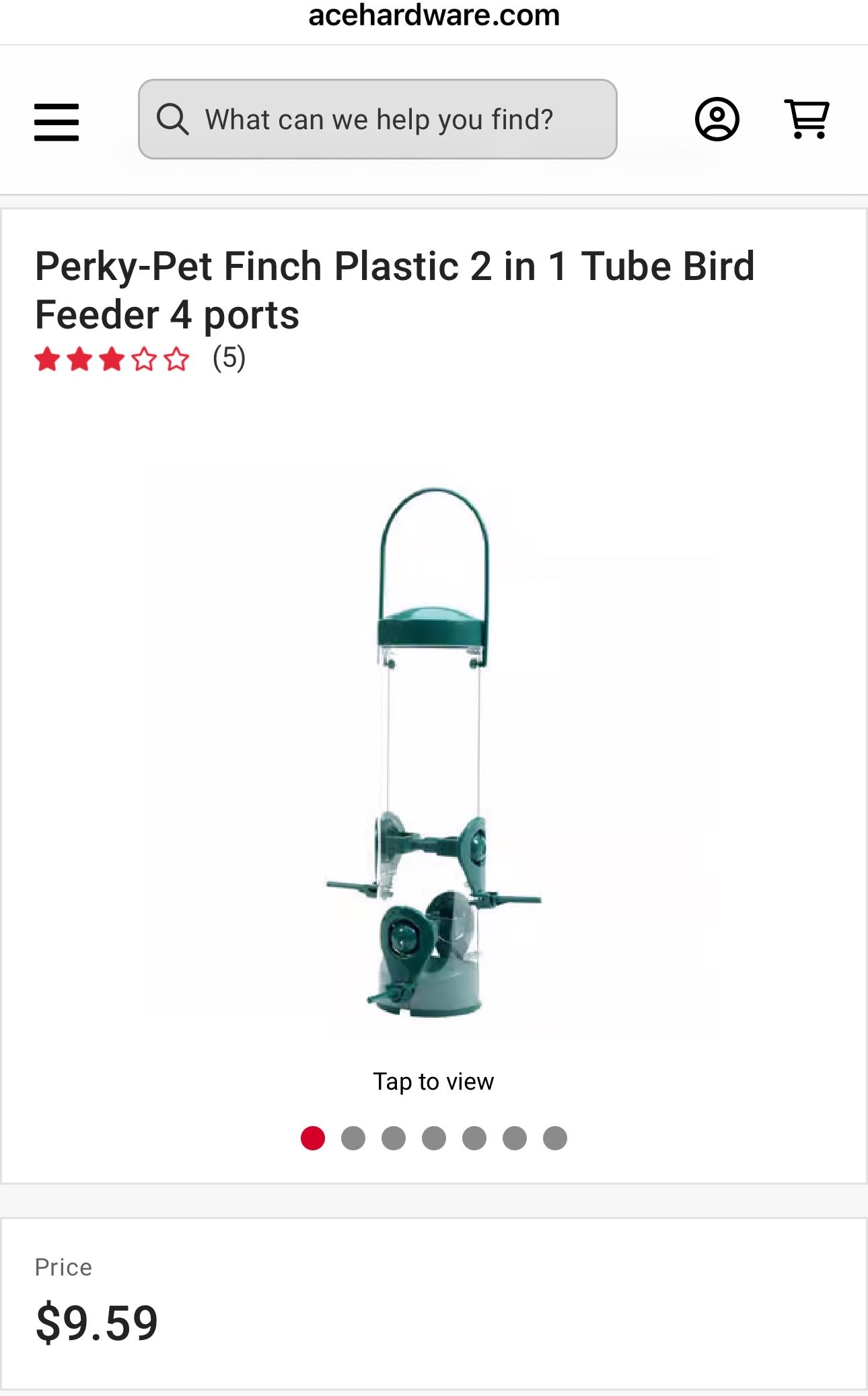 Perky-Pet Finch Plastic 2 in 1 Tube Bird Feeder Bundle With Feed