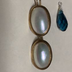 14k Vintage Gold/pearl Earrings 