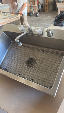 Stainless steel top mount sink