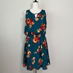 41 Hawthorn Green Floral Fit & Flare Evander Dress
