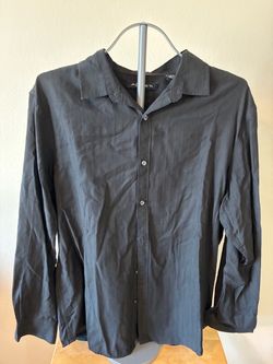 Axist Black Button-Up Dress Shirt
