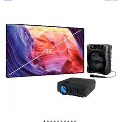 ILive Projection Screen And Bluetooth Speaker Kit