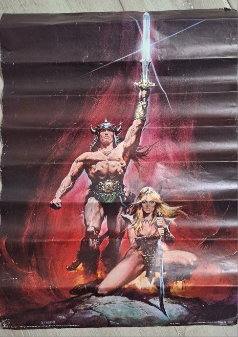 1982 Vintage Conan The Barbarian Poster
