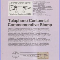 USA2 #1683 U/A SOUVENIR PAGE FDC Telephone Centennial