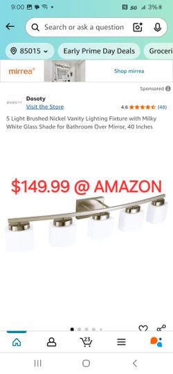  Brushed Nickel Vanity Lighting Fixture 