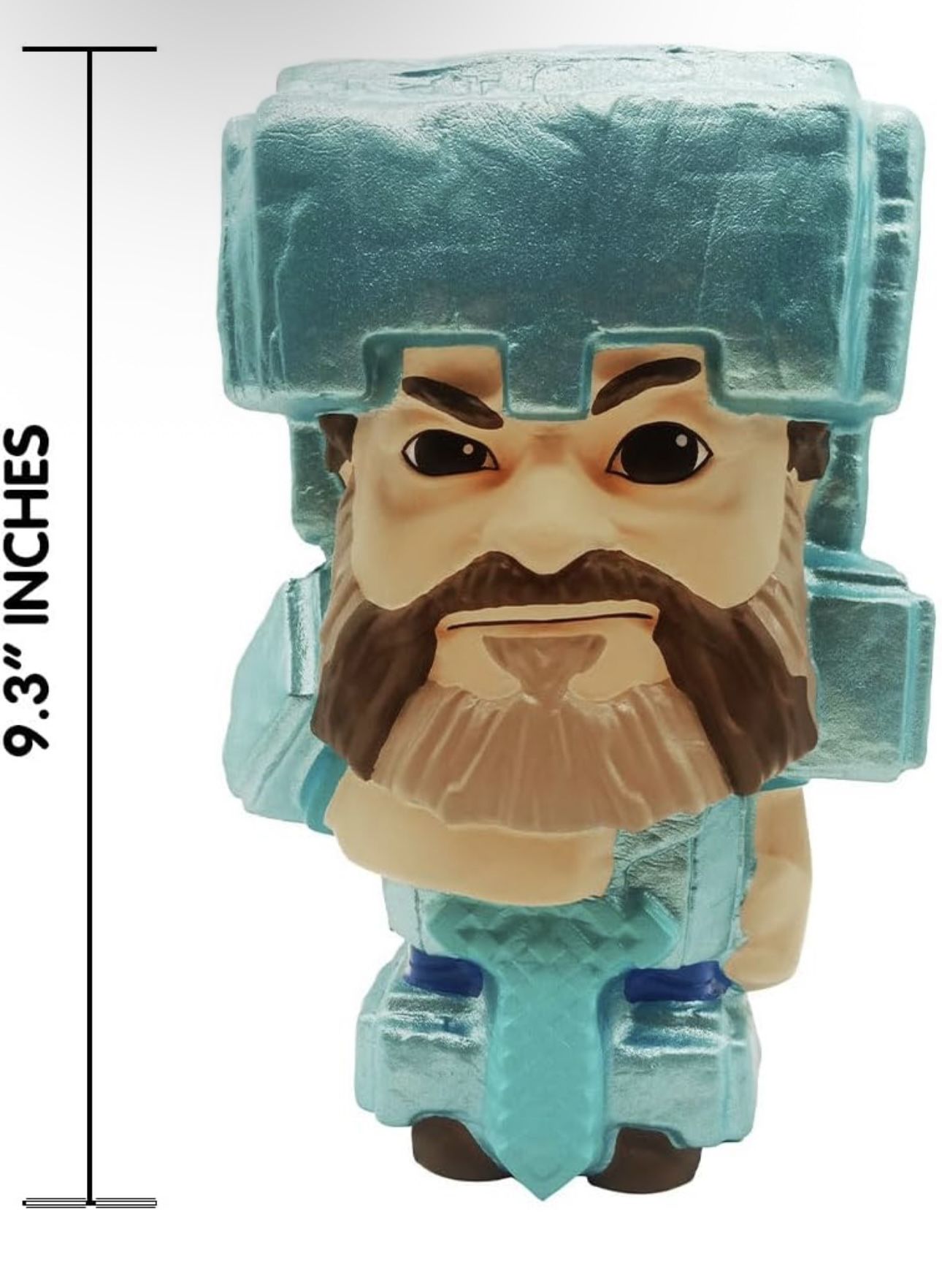 Minecraft Mighty Mega Squishme – Diamond Steve Toy – Jumbo Slow-Rise Squishy – Official Minecraft