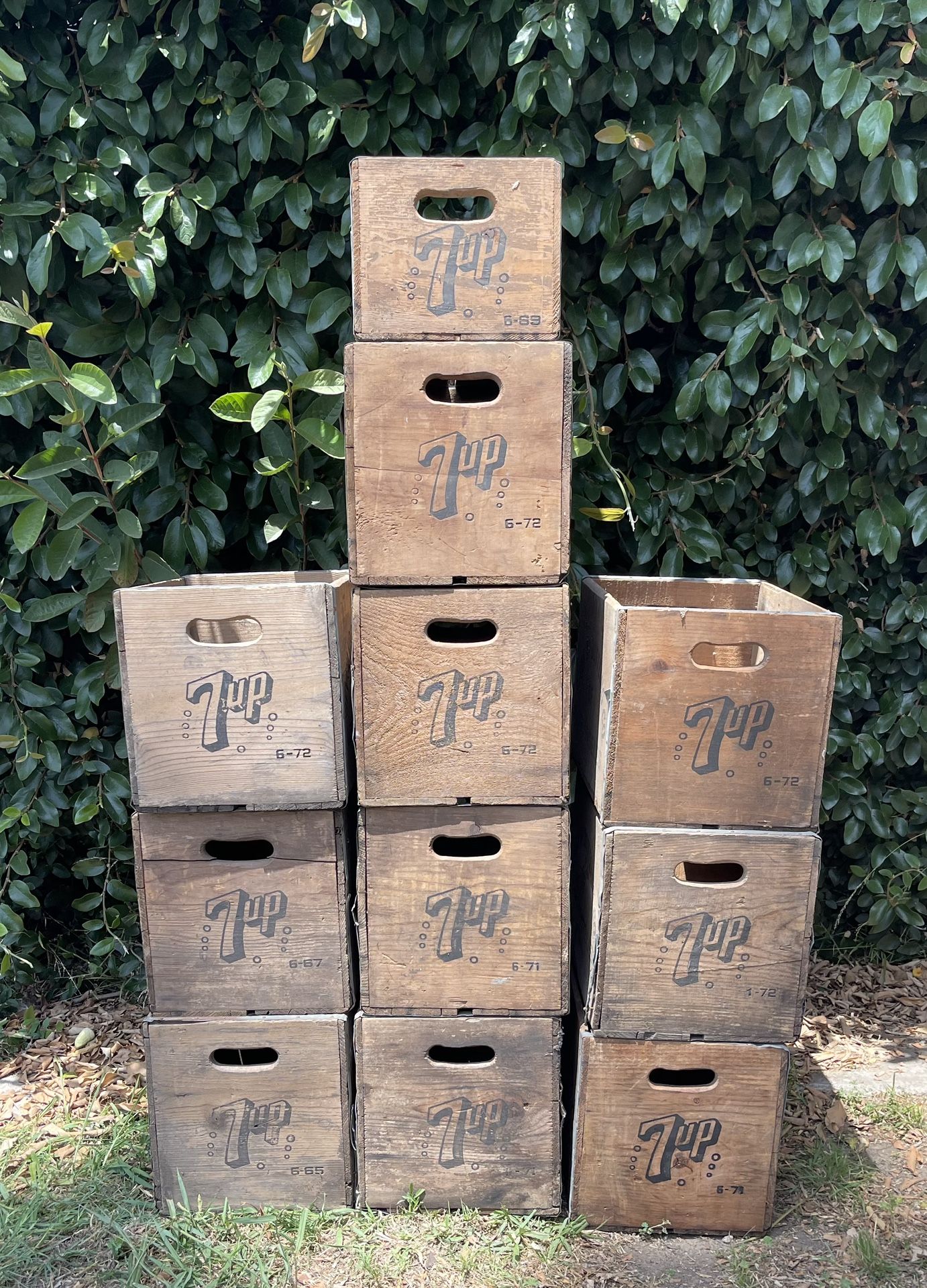 Old Wood 7up Crates (Seven Up Bottling Co. Los  Angeles) ( PLEASE READ DESCRIPTION)