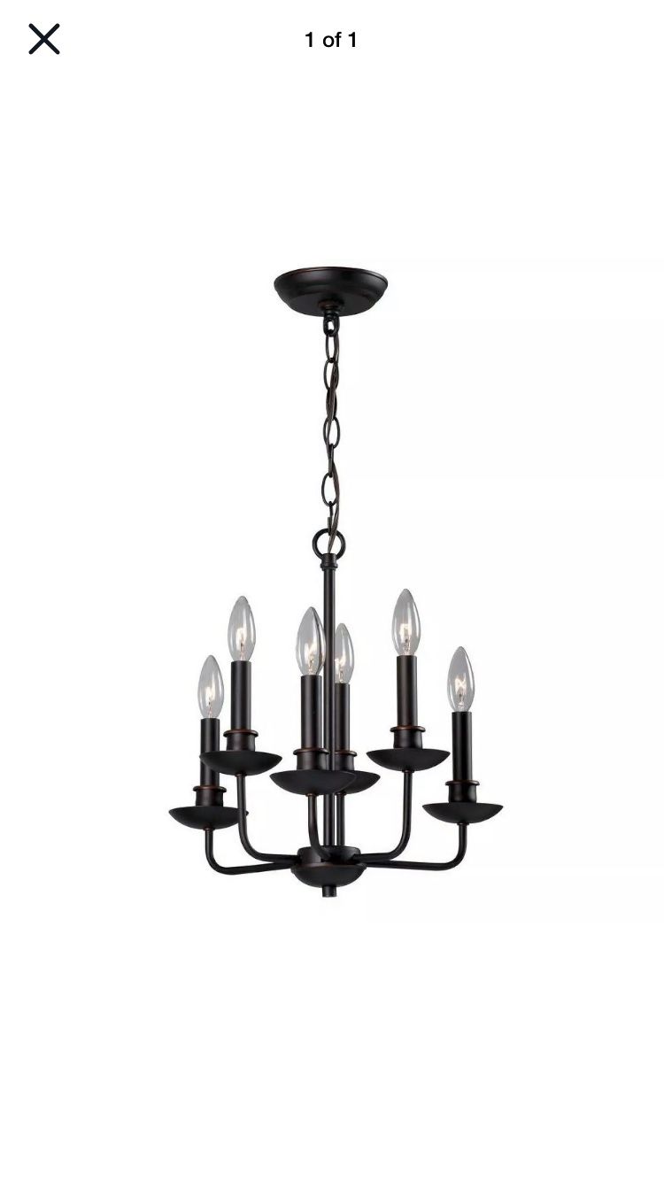 World Imports Colonial 6-Light Euro Bronze Chandelier WI345329🖤