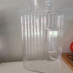 Vintage ARC France Ribbed Glass Pitcher