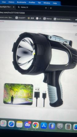 Rechargeable spotlight flashlight