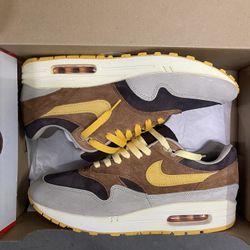 Nike Air Max 1 Duck Pecan Yellow Ochre Size 10
