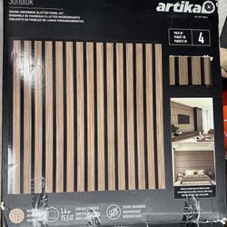Artika Sonolok Walnut Sound Absorbing Slated Panel Kit. Pack Of Four - Each Box $20 