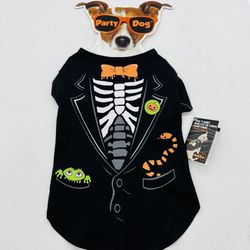 Dog Clothes Halloween Costume Skeleton size L