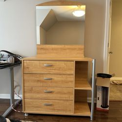 Gautier Dresser With Mirror, Chest, Night Stand And Shelf