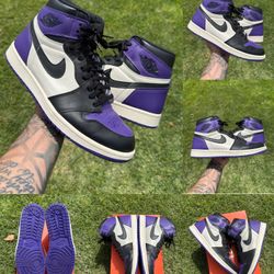 Nike Air Jordan 1 Retro high OG Court Purple Size 11