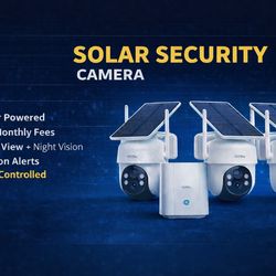 Solar Security Camera System (4 Cameras) – Wireless, No Monthly Fee – $299
