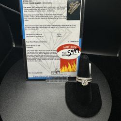 💍 2.37CT Diamond Wedding Set 